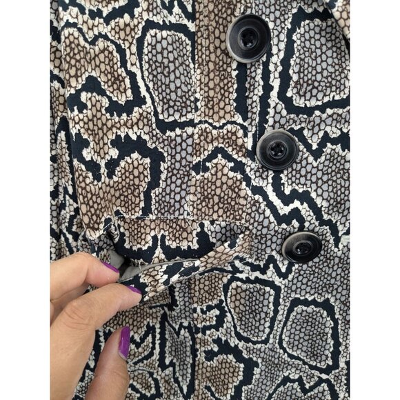 CAbi Blazer Women Size 2 Snake Print Double Breasted Business Casual Office Edgy - Picture 7 of 11